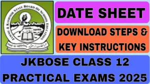 JKBOSE Class 12 Practical Exams 2025