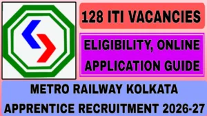 Metro Railway Kolkata Apprentice Recruitment 2026 To 27