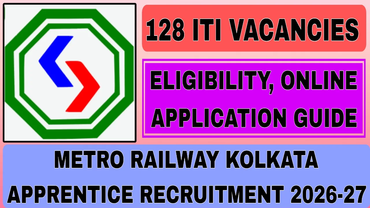 Metro Railway Kolkata Apprentice Recruitment 2026 To 27