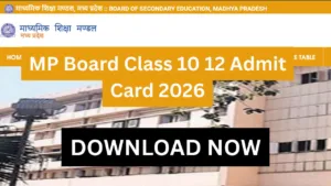 MP Board Class 10 12 Admit Card 2026