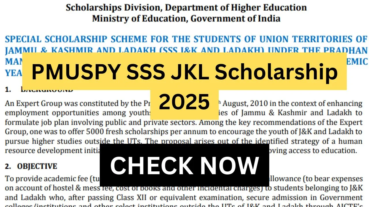 PMUSPY SSS JKL Scholarship 2025